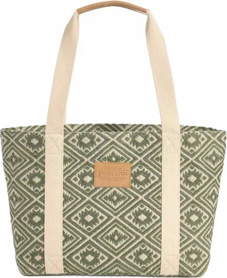 Pendleton Womens Bayside Cotton Tote In Green