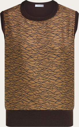 Ferragamo Donna Top retro in maglia Marrone