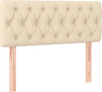 vidaXL Cabecero De Tela Color Crema 90x7x78/88 Cm Vidaxl