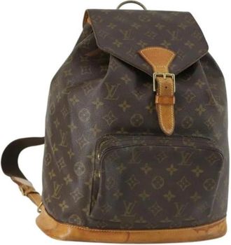 Louis Vuitton Pre-owned Backpacks, female, Brown, Size: ONE SIZE Pre-owned Vintage Canvas Backpack