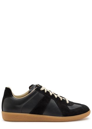Maison Margiela Replica Panelled Leather Sneakers - Black - 39.5 (IT39.5 / UK6.5)