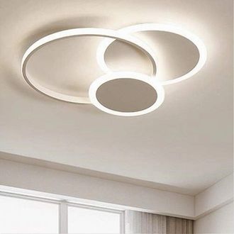 Trade Shop Trade Shop - Copy Of Plafoniera Led 32 W Rettangolare Oro Design Moderno Lampadario A Soffitto 50224
