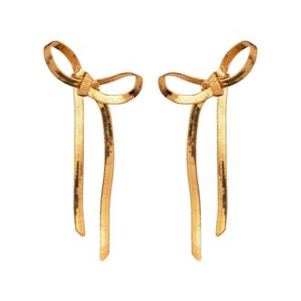 Jennifer Behr Accessoires, Dames, Geel, ONE Size, Bow Drop Earrings
