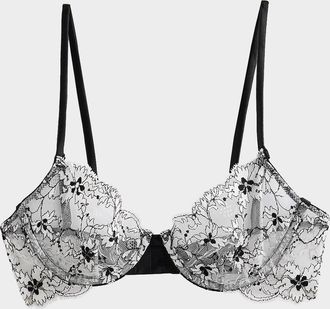 Kiki De Montparnasse Noir et Blanc Lace Demi Bra