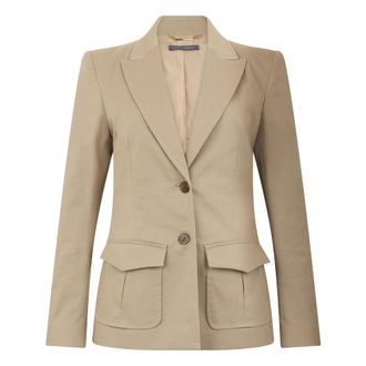 Alberta Ferretti Jacket with collar and pockets - female - Alberta Ferretti - Blazers - Beige - S - Jackets