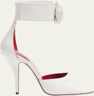 Valentino Garavani Embellished Rose Leather Sandals