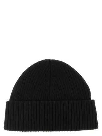 Ami AM339976BM Ribbed Wool Beanie - Black