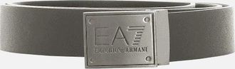 Emporio Armani Mens Silver Buckle Black/Duffel Bag Green Reversible Belt - Size: ONE size