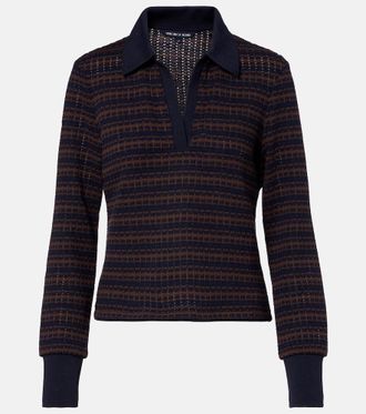 Veronica Beard Kamal striped polo sweater