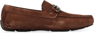 Ferragamo Dark Brown Suede Loafers