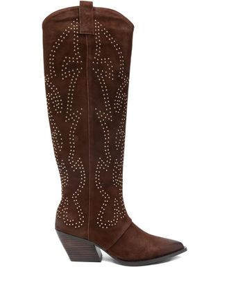 Marc Ellis 65mm studded boots - Brown