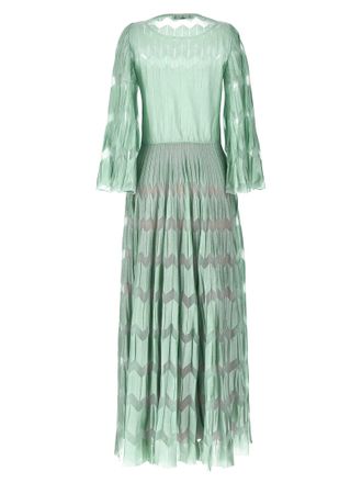 Antonino Valenti Jacquard Viscose Blend Dress - Seafoam