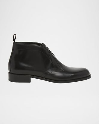 Giorgio Armani Men & apos;s Bull Leather Chukka Boots