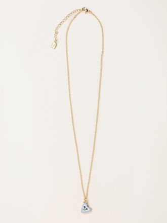 Fat Face FatFace Heart Enamel Necklace in Gold Tone