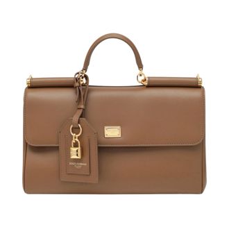 Dolce & Gabbana Dames, Tassen, Bruin, Maat: ONE Size Katoen