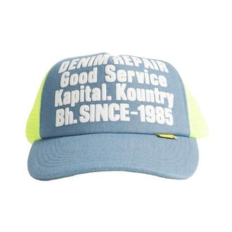 KAPITAL Denim Repair Service Denim Track Cap - male - KAPITAL - Hats & Caps - Blue - ONE SIZE - Accessories