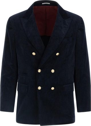 Brunello Cucinelli Heren, Jassen, Blauw, Maat: L Katoen