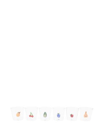 Ichendorf fruit-embellished glass (set of six) - White