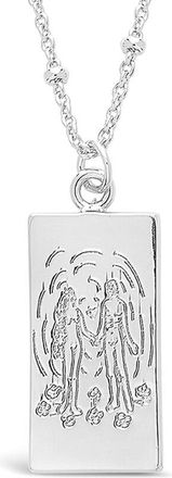 Sterling Forever The Lovers Tarot Card Necklace
