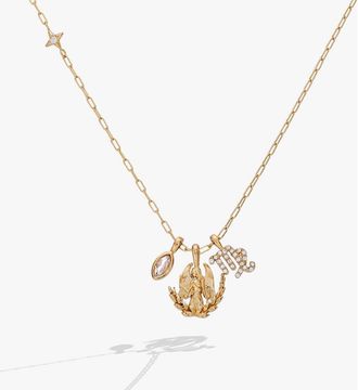 Alex and Ani Virgo Zodiac Charm Cluster Necklace in Gold at Nordstrom