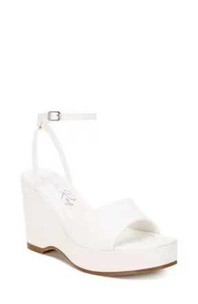London Rag Sangria Platform Wedge Sandal in White at Nordstrom Rack, Size 9.5