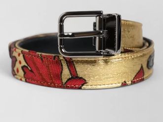 Dolce & Gabbana silk floral-print belt