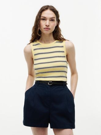 Tommy Hilfiger Womens Slim Fit Tank Top - Yellow - XS