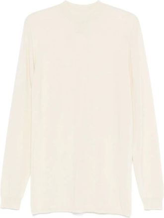 Rick Owens T-shirt a maniche lunghe in lana - Toni neutri