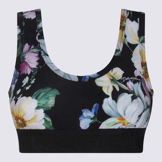 Dolce & Gabbana Top Mix Fiori F. Do Nero