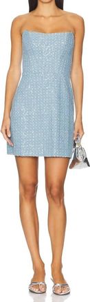 Susana Monaco Sequin Denim Dress In Light Wash