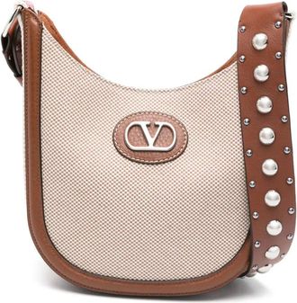 Valentino Garavani Antibes bucket bag - women - Fabric/Calf Leather - One Size - Brown