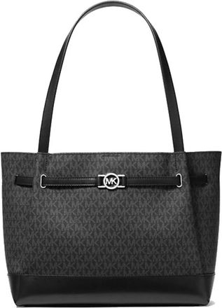 Michael Kors Reed Grote Tote Bag met Signature-logo - Dames - Shoppers - Zwart - ONE Size - Katoen - Tassen
