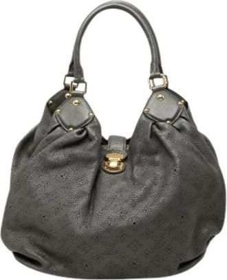 Louis Vuitton Pre-owned Mahina L - Dames - Pre-owned - Grijs - Maat: ONE Size Leer