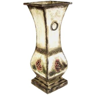 OEM Jarr&oacute;n Color Crema, 37 Cm De Alto, 18 Cm De Ancho, Con Adornos