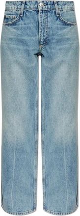 Rag & Bone Saige Relaxed Straight Jeans - Dames - Regular Fit Jeans - Blauw - W28 - Katoen - Jeans