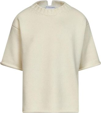 Bottega Veneta Ronde hals gebreide kleding - Dames - Ronde hals truien - Beige - XS - Wol - Truien & Vesten