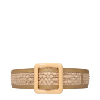 Max Mara Weekend G&uuml;rtel Damen Raffia Beige/Dunkelbeige