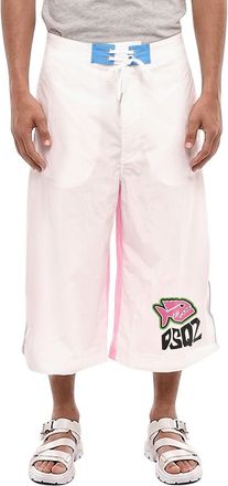 Dsquared2 White Logo Swim Shorts