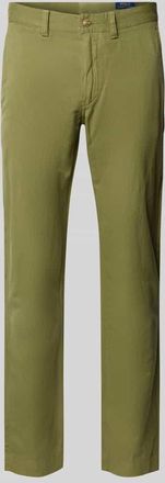Polo Ralph Lauren Regular Fit Leinenhose mit Knopf- und Rei&szlig;verschluss in Gruen, Gr&ouml;&szlig;e 38/32