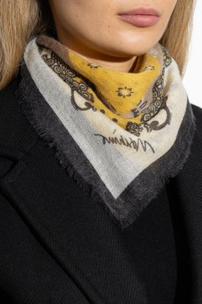 Moschino Cashmere Scarf With Print, Unisex, Yellow