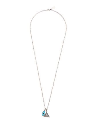 Nialaya evil eye and eye of ra pendant necklace - men - Sterling Silver/stainless steel - OS