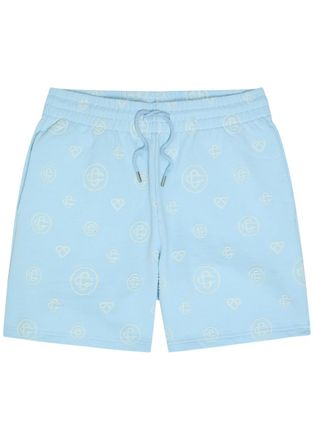 Casablanca Casablanca Logo-monogrammed Cotton Shorts - Light Blue - XL