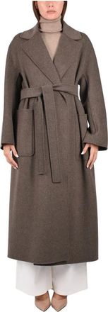 Max Mara Abrigo largo cruzado - Coats - Mujer - Gris - M