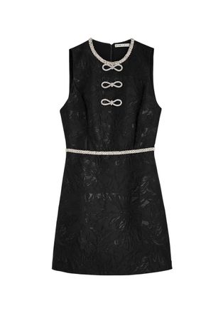 Alice & Olivia Ellis Embellished Jacquard Mini Dress - Black - 10 (UK14 / L)