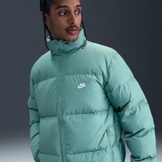 Nike Mens Nike Sportswear Club Therma-FIT Down Puffer Jacket in Green | IB2975-017