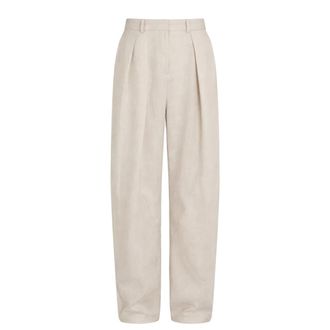 Semicouture Wide Trousers, female, Beige, Size: XL Wide Trousers