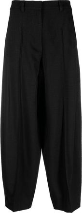 Stella McCartney pleat-detail tailored trousers - women - Viscose - 38 - Black