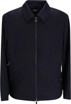 HUGO BOSS Cazadora Hanry Wing Marino Zip - Heren - Zomerjassen - Blauw - 3XL - Jassen