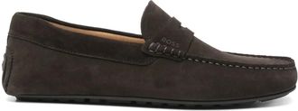 BOSS Su&egrave;de loafers - Bruin