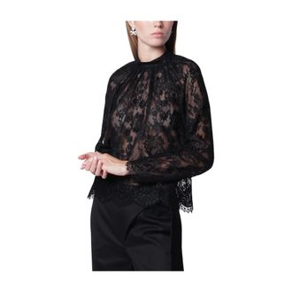 Self Portrait Dames, Blouses & Shirts, Zwart, Maat: 2XS
